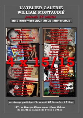 Affiche expo '4x15/15' 2024-2025