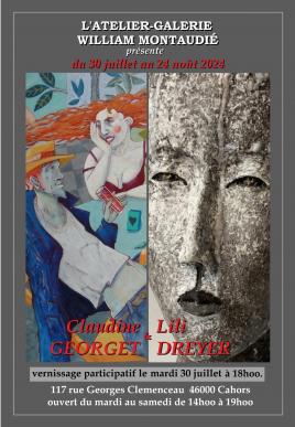 Affiche expo Claudine Georget et Lili Dreyer